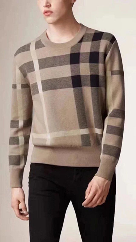 burberry pulls et sweat-shirts pour homme gray black grid